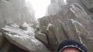 Sketchy time on tryfan in the snow.