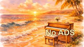 Peaceful Ocean Waves & Piano 🌊 1 Hour of Calm Relaxing Music (No Ads)