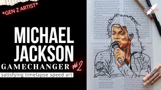 KING OF POP MICHAEL JACKSON - GAMECHANGER #2 | surreal speed art time-lapse // GEN Z ARTIST ✍