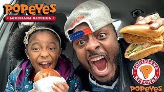 Popeyes Chicken Sandwich - Eating Popeye's New spicy Chicken Sandwich