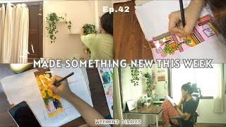 Weekly Vlog of my life| Decorating my Workspace & Making Momo for the 1st time| Ep. 42 |