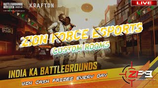Daily Custom Rooms | Join Fast | Win Everyday | ZION FORCE ESPORTS LIVE
