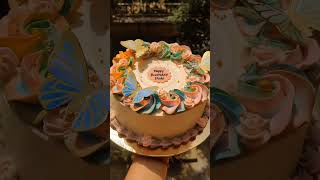 beautiful colorful cake/ simple rainbow cake