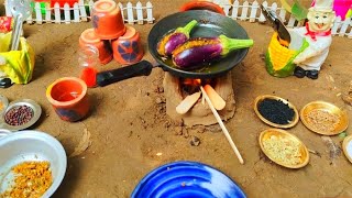 Miniature Bharva Baigan 🍆🫓| Mini Kitchen |