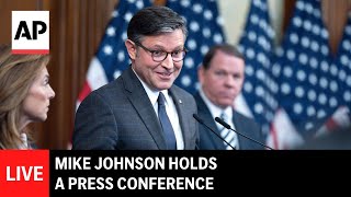 LIVE: Mike Johnson holds press conference as government shutdown continues
