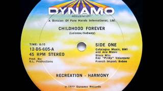 RECREATION LEB HARMONY   CHILDHOOD FOREVER, 1977