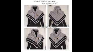 OUTLANDER style CROCHET SHAWL-SHAWLETTE -COLLAR-COWL pattern 3006