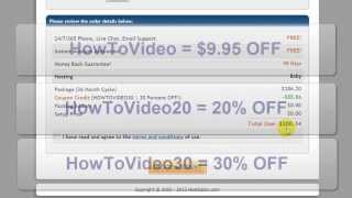 Hostgator Coupon CODE - $9.95 OFF or 30% OFF Total Checkout