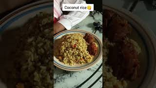 I enjoyed my delicious coconut rice😋