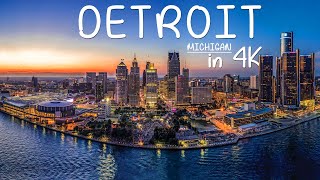 🌍 Detroit | Michigan | USA 🇺🇸 | Through A Drone's Eye | 4K(60FPS) Drone Footage | Part 02