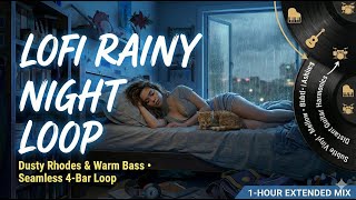 🌧️ Heavy Rain Sounds & Lofi Beats for Deep Sleep | The Most Relaxing Night Loop [1 Hour]