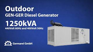 GEN-GER | Diesel Generator 1250kVA Outdoor 440Volt 60Hz and 400Volt 50Hz