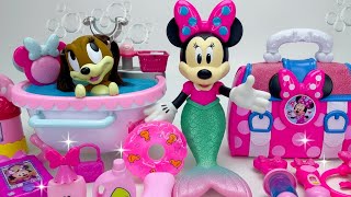 Minnie Mouse 2026🎀 Set Unboxing del baño de sirena rosa de Minnie | Colección Disney