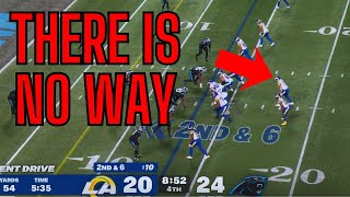 This Matthew Stafford Throw CANNOT Be REAL... | Rams vs Panthers NFL Playoffs |