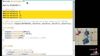 057 Stepper motors Part 5  Using the AccelStep library
