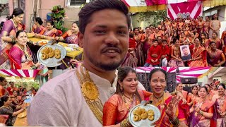 या आमच्या सिद्धांत नाखवा च्या लग्नातल्या घाऱ्या खायला । karanja Wedding vlog 