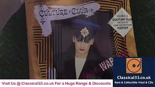 Culture Club – The War Song on Vintage Vinyl Record With Poster Demonstration