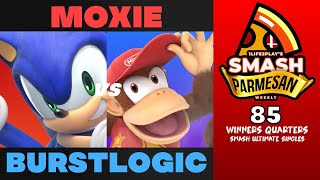 Moxie vs BurstLogic - Smash Ultimate Singles Winners Quarters Smash Parmesan 85 - sonic vs Diddy Kon