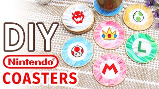 Easy How to Make Marble Coasters Nintendo DIY