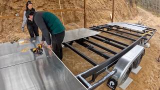Young Couple Builds DIY MOBILE HOME from Scratch | Start to Finish by @Via Infinda