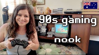 My Cozy 90s/2000s Retro Gaming Nook - PlayStation, CRT TV, CD Player!