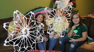 CHRISTMAS IN JULY - DIY LARGE SNOWFLAKE OUT OF HANGERS