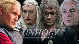White Haired Dilfs [ Unholy ] ( Daemon , Geralt , Thranduil, Lucius )