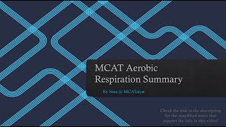 MCAT Aerobic Respiration Summary