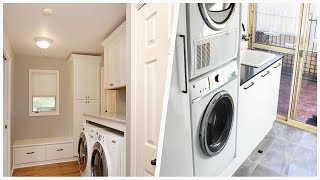 75 Beautiful Small Laundry Room With Subway Tile Backsplash Design Ideas #284 💕