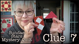 Clue 7 of Sundae Stars Mystery Quilt - it's a sashing week!