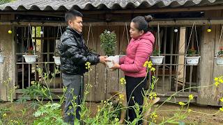 CEO Tung and Tu Anh are planting flowers to celebrate the Lunar New Year
