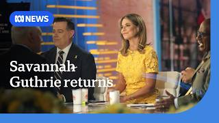 Savannah Guthrie hosts NBC's Today Show for first time since her mother's disappearance | ABC NEWS