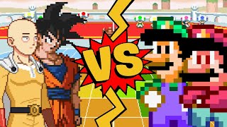 M.U.G.E.N Battles | Saitama/Goku vs Power Star Mario/Power Star Luigi