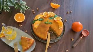 Whole Orange Vegan Cake, Orange Cake With Orange Glaze, Vegan Orange Cake Recipe