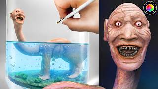 How to make WE SWAM TOO FAR IN THE OCEAN (The Face of the Ocean) Clay | PlastiVerse
