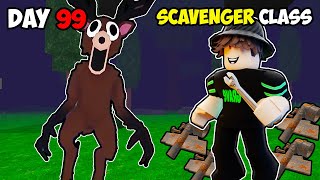 I Survived 99 Nights In a Roblox Forest SOLO With The SCAVENGER CLASS..(so OP)