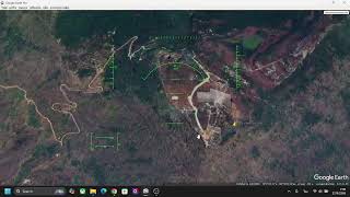 Drone bombing practice, Kamikaze suicide flight, GPS coordinates 14.391783, 104.677613 Google Ear...