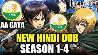 Attack On Titan Season 1-4 Coming Soon In New Hindi Dub On Muse India 🤩 !!