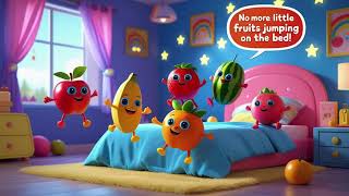 Five Little Fruits Jumping on the Bed | Counting Song for Kids Nursery Rhymes #2026 #kidssongs