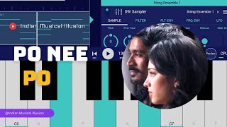 Po Nee Po - EASY Piano Tutorial | 3 (Moonu) | Anirudh | FL Studios Mobile