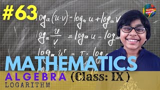 Ep63 - Find the value of a variable, logarithm sum for class 9, ICSE & CBSE syllabus