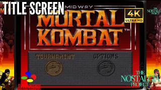 Mortal Kombat - Title Screen - SNES