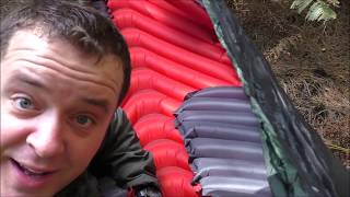 Using a camping mattress as a hammock underblanket? A look the Hammock V + static v lux from Klymit