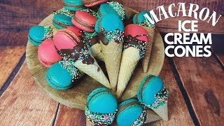 Παγωτίνια Μακαρόν - Macaron Ice Cream Cones - Summer Vibes Macarons