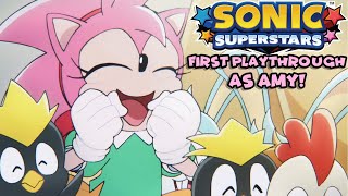Sonic Superstars - Amy Rose, All Emeralds - Miki's First Playthrough || TheStrawhatNO! Let's Plays
