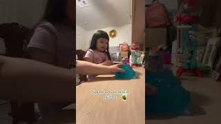 Jadelyn playing with slime 