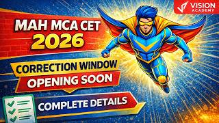MCA CET 2026 Correction Window Opening Soon 🔥 Complete update 🚀 How to do corrections in form?