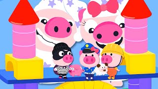 Piggy and Mimi | London Bridge Is Falling Down + More | 2D Billions Kids Song