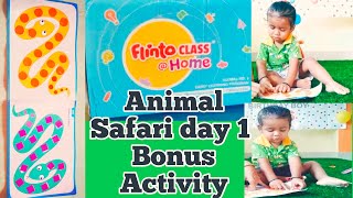 flintoclass@home Animal Safari day 1 Bonus Live Activity for 2year toddler | Ojas homeschooling