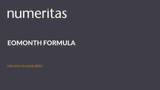 EOMonth formula - 'How to guide'